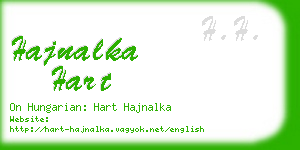 hajnalka hart business card